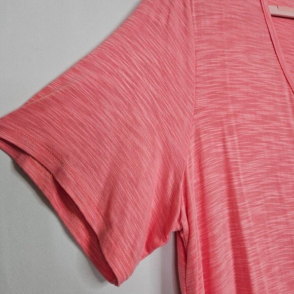 NWT Women's OLD NAVY V-Neck T-Shirt Top HEATHER PINK size L Tall Luxe Casual - Picture 4 of 7